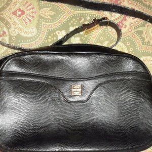 Givenchy Paris black leather vintage bag p…